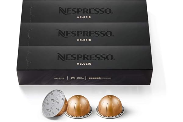 Nespresso Capsules Vertuo, Melozio, Medium Roast Coffee, 30-Count Coffee Pods, Brews 7.77 fl. oz.