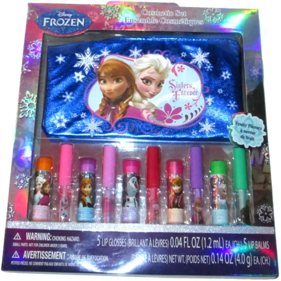 Disney Frozen Lip Balm and Lip Gloss with Cosmetic Bag in Window Box
