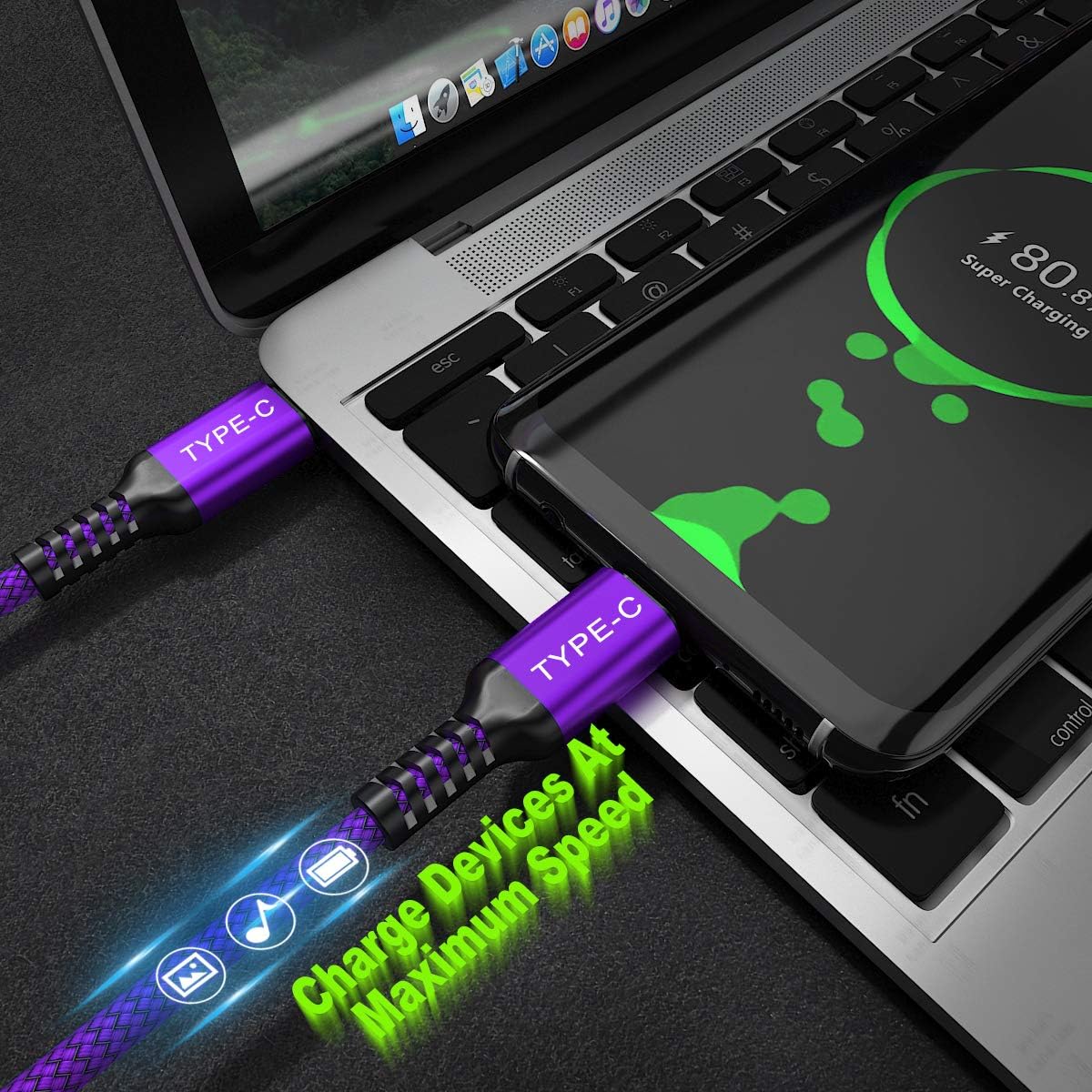 BASESAILOR for iPhone 17 16 Pro Charger Cable 3M/2Pack,USB C to USBC 60W Fast Charging Power Cord Lead for Apple 17e 15 Max,iPad 10 10th,Air 4th 5 5th Mini 7 7th Gen,Galaxy S26 S25 S24 S23,Z Flip Fold - Image 5