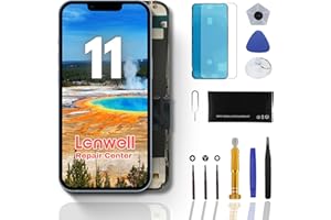 Lenwell Screen Replacement for iPhone 11 3D Touch Screen Digitizer 6.1”LCD Display with Assembly Full Tool kit Tempered Glass Protector for Model A2111 A2221 A2223