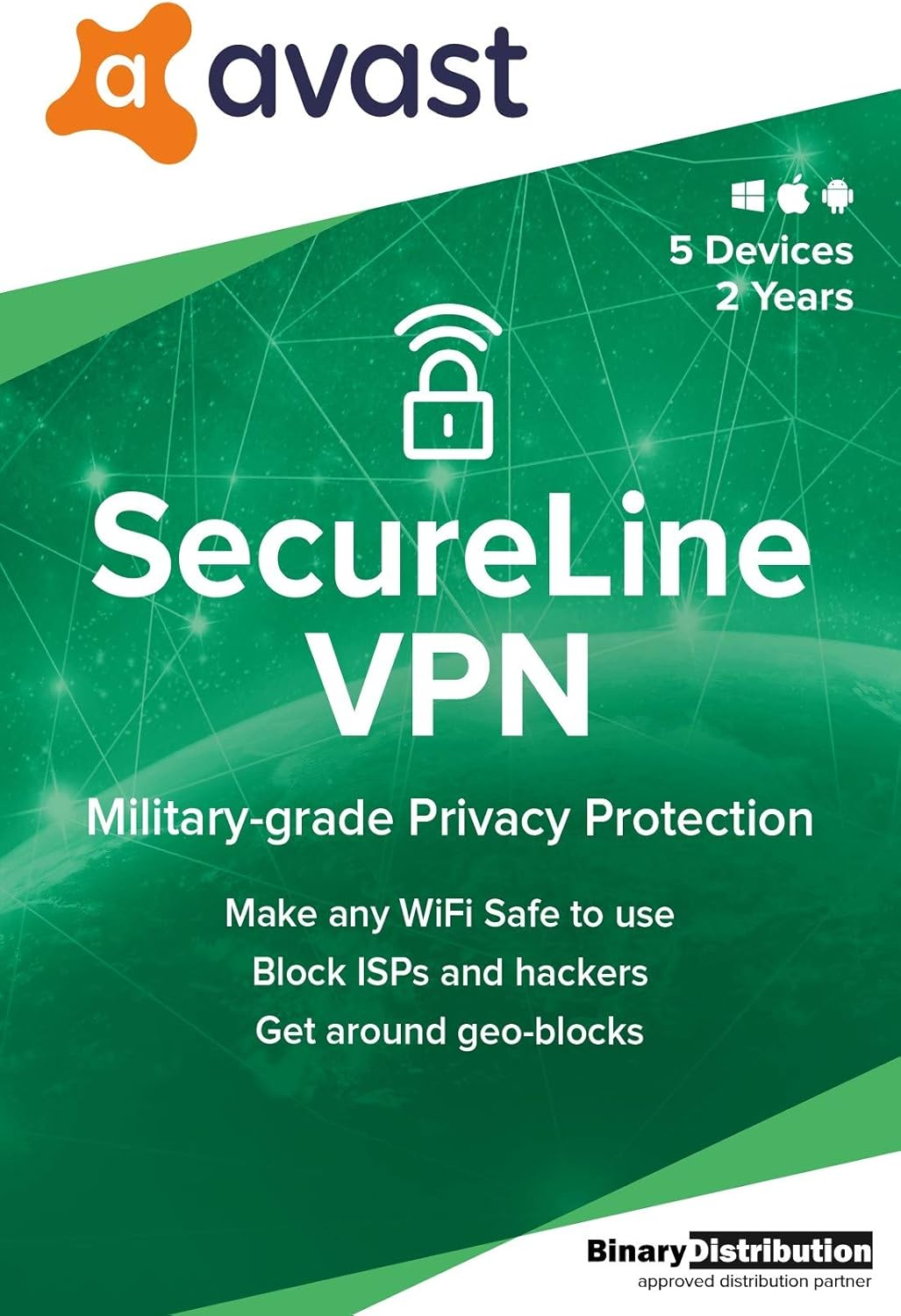 Avast Secureline VPN 2020 5 Devices 2 Years Amazon.co.uk Software