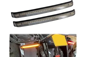 MOTOSIKLETA LED Saddlebag Tail Light with Running Brake Light and Sequential Turn Signal Lamp Fit for Harley Touring Street Glide Road King Road Glide Electra Glide Ultra Limited 2008-2013 (Smoked Lens)