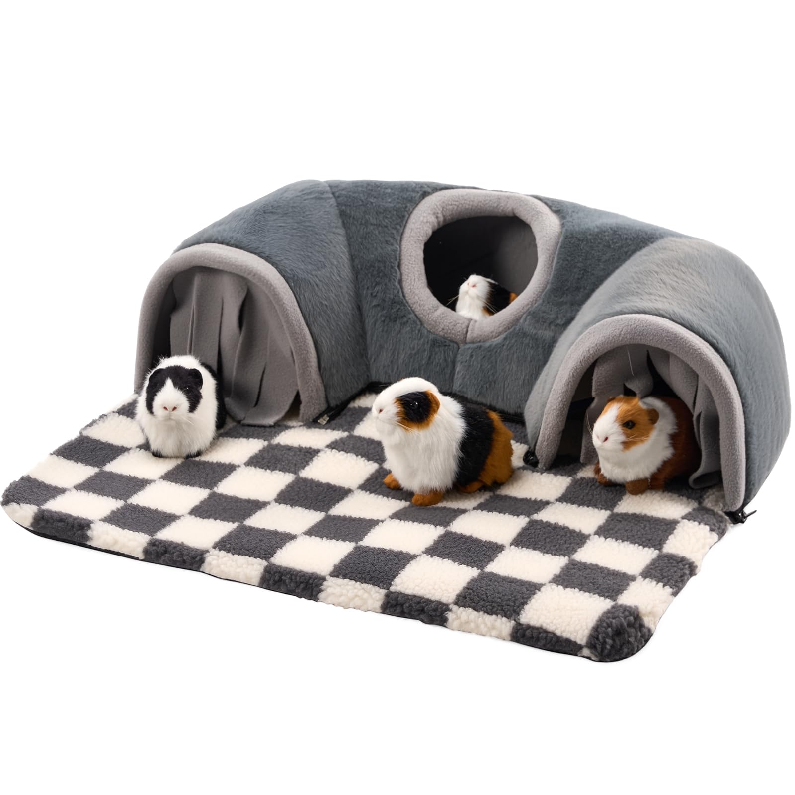 Photo 1 of **USED** Avont Guinea Pig Hideout Tunnel, Large Hideaway Play Tube Toys Mat for Small Animal Dwarf Rabbits Chinchillas Hamsters Hedgehogs Ferrets Bearded Dragons and Rats -Grey