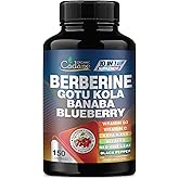 Cadane Premium Berberine Extract - Berberine Supplement 10in1 with Gotu Kola, Banaba Leaf & More - 150 Capsules for Immunity & Digestion System Support