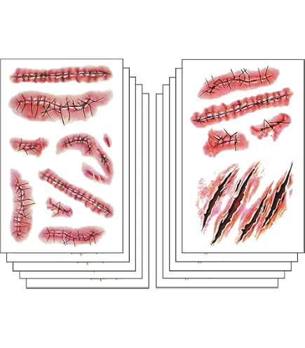 Epic Armoury Souls Rock Star Tattoo Kit – Temporäre Tattoos Für Cosplay, LARP & Kostüme