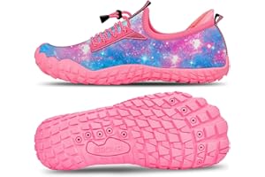 CROVA Built-in Heel Grips Water Shoes for Kids Girls Boys Hiking Wide Barefoot Swim Beach Pool Big Kid