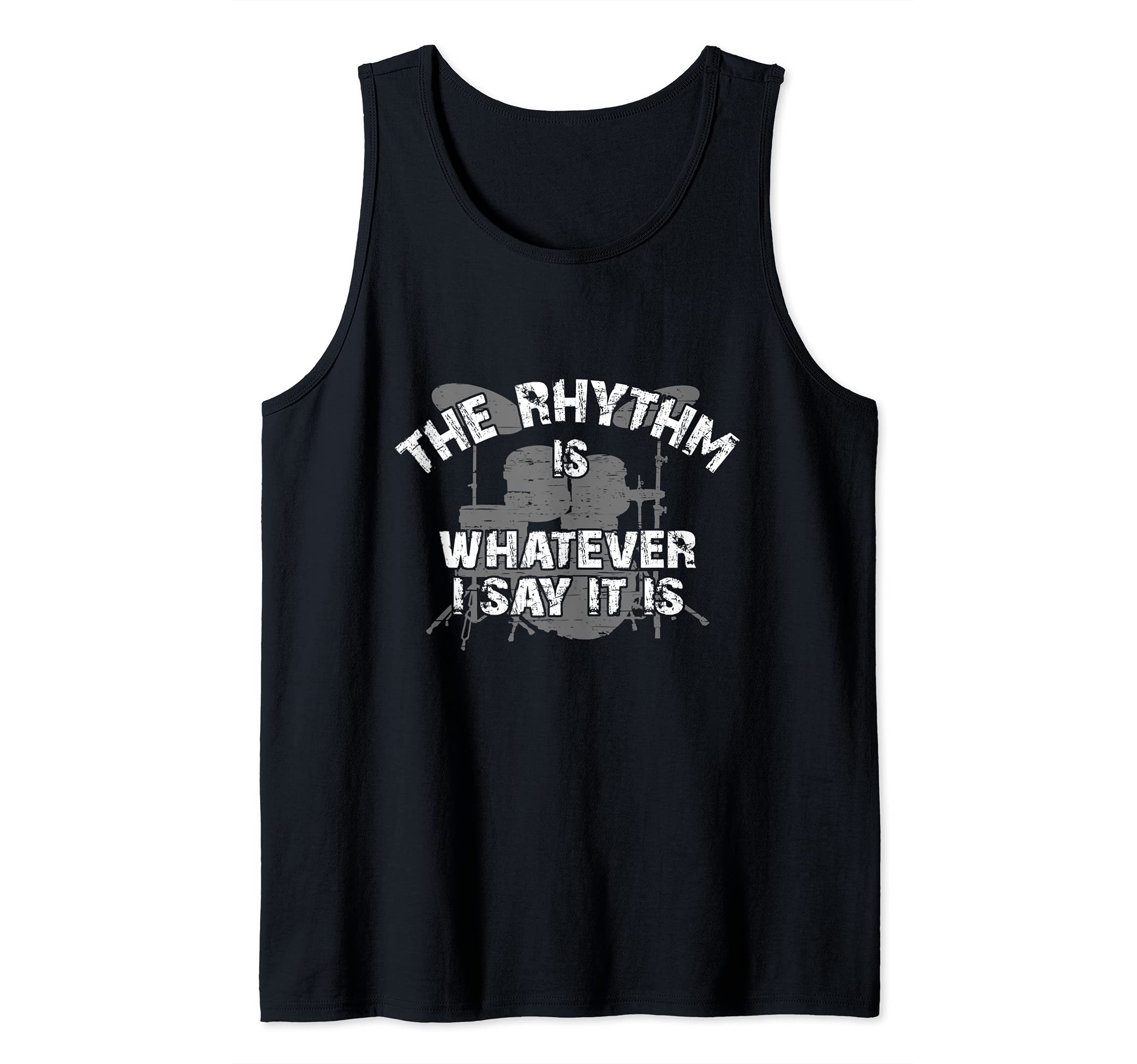 Drummer Drums Band Drumset Percussion Retro Grungy Tank Top