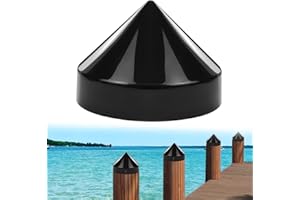 JYINCPED Dock Piling Caps, Flat Top Design Piling Caps and Cone Style Pylon Cap for Marine Docks Post Pole, Marine Dock Flat/Coned Piling Cap Cover for Post Pole Pylon Pipe