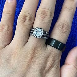 CEJUG 2Ct Wedding Ring Sets for Women and Men Hers