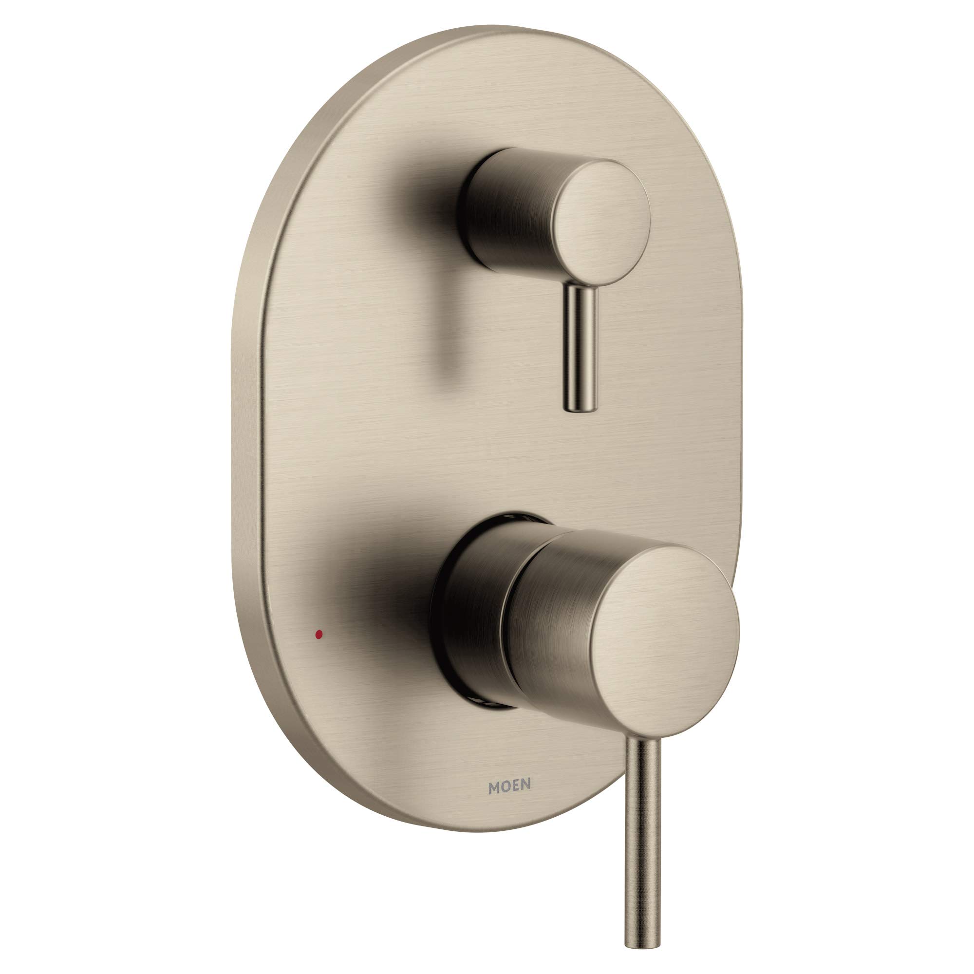 Photo 1 of Moen Align Brushed Nickel M-CORE 3-Series 2-Handle Shower Faucet Trim, Valve Required, UT3290BN