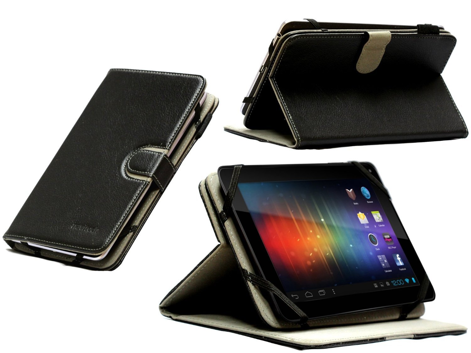 Navitech Odys Connect 7 Pro 7" Rotating Bycast Leather Book Style Case/Cover