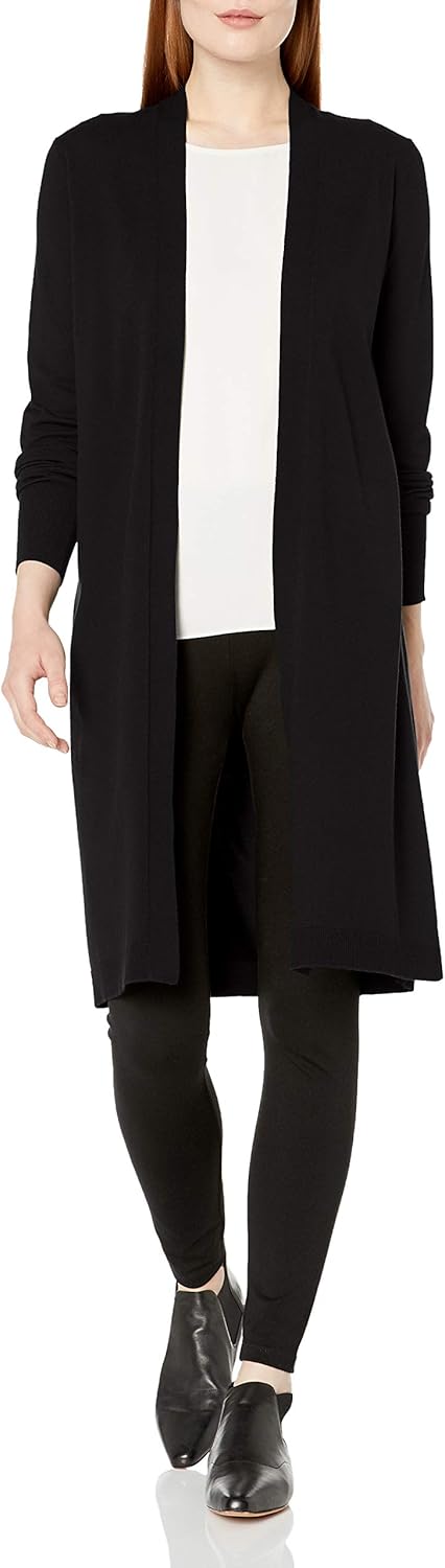  Brand - Lark & Ro Women's Premium Viscose Blend Lightweight Long Sleeve Open Front Cardigan: Clothing