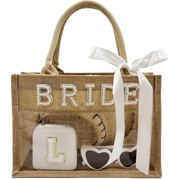 Bride Gift Set Elegant Wedding Accessories Makeup Bag Hair Clips Sunglasses Amazon.com: Blosssound 5 Pcs Bride Gifts Set Include Bride  main image 4