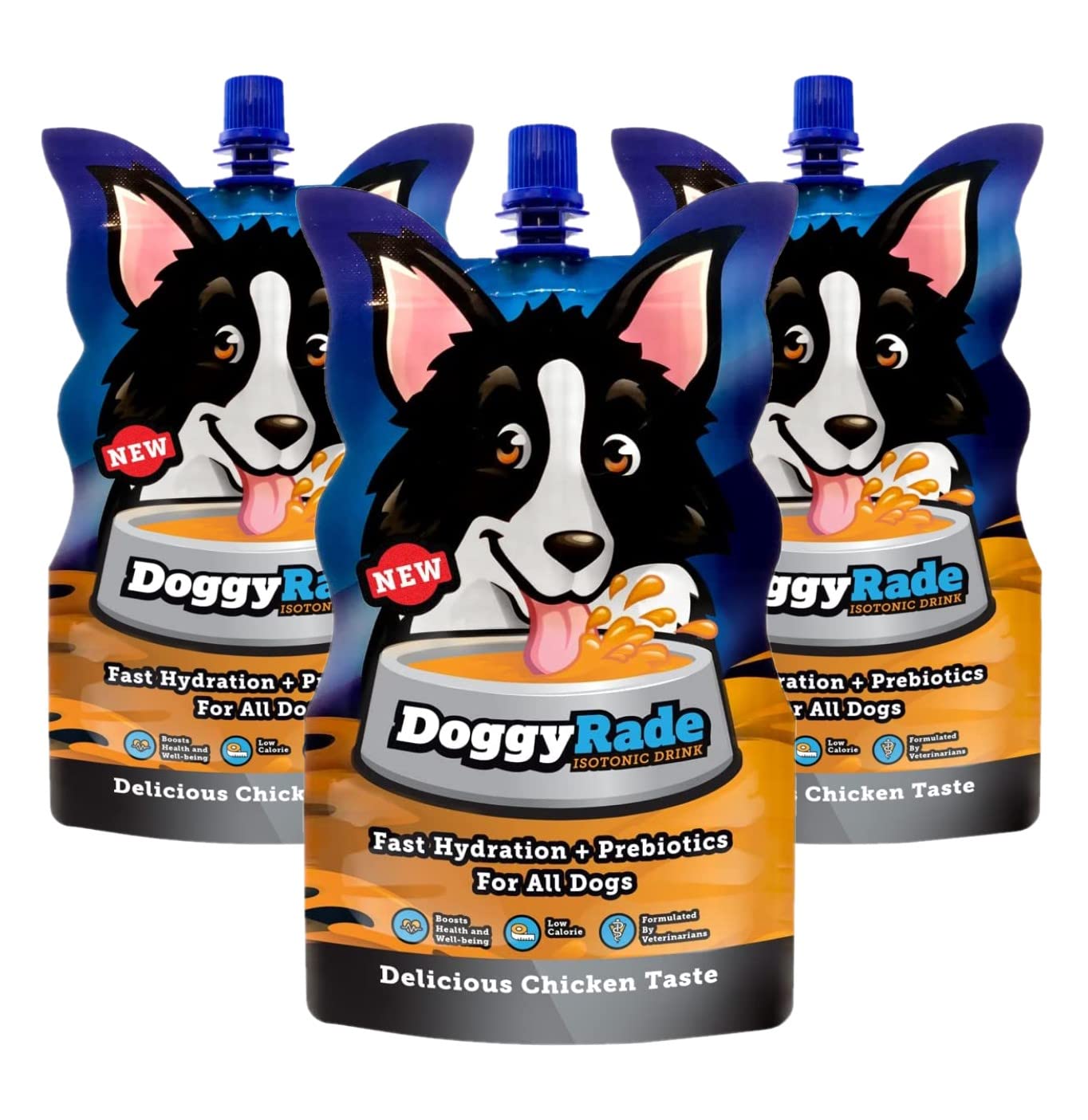 Doggyrade – Delicious Isotonic Drink for Dogs with Prebiotics, Electrolytes and Amino Acids - Much More Than just Water! (250ml x 3)