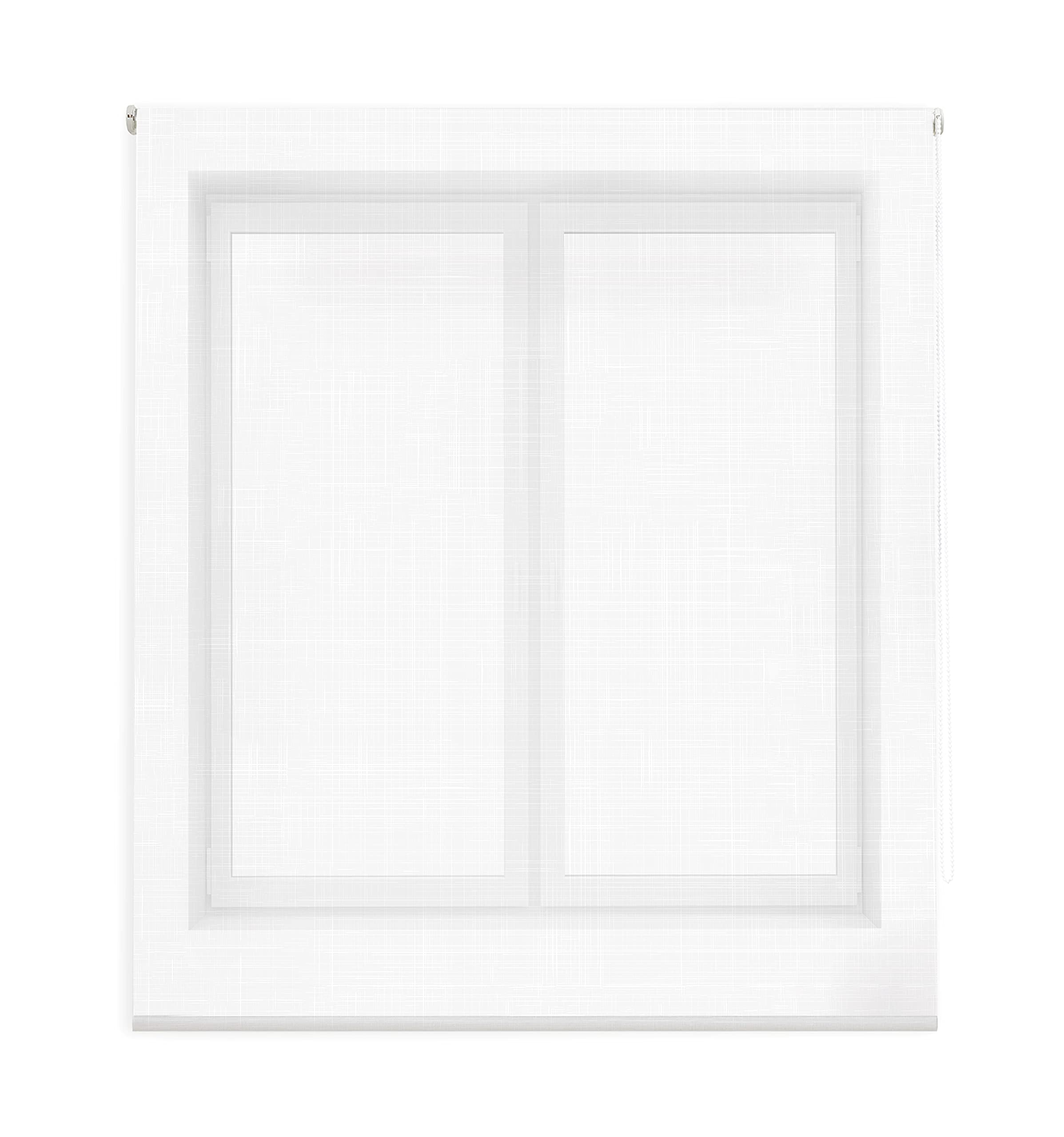 Blindecor Visillo Roller Blind, White, 80 x 180 cm
