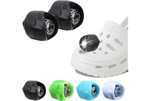 Kitsology 2Pcs Shoes Lights Shoe Charms for Boys Girls Shoe Decoration Charms for Christmas Birthday Party Favor Gifts & Camping Music Festival Essential Accessories Kit-White