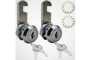 KUYEFGF Cabinet General Tubular TumblerTool Box Mailboxes Small Cam Lock Key Set,3/4'' Chest Lock and Key,5/8'' Gun Cabinet Desk Drawers Camper Van Lock Replacement,Keyed Different 2 Pack
