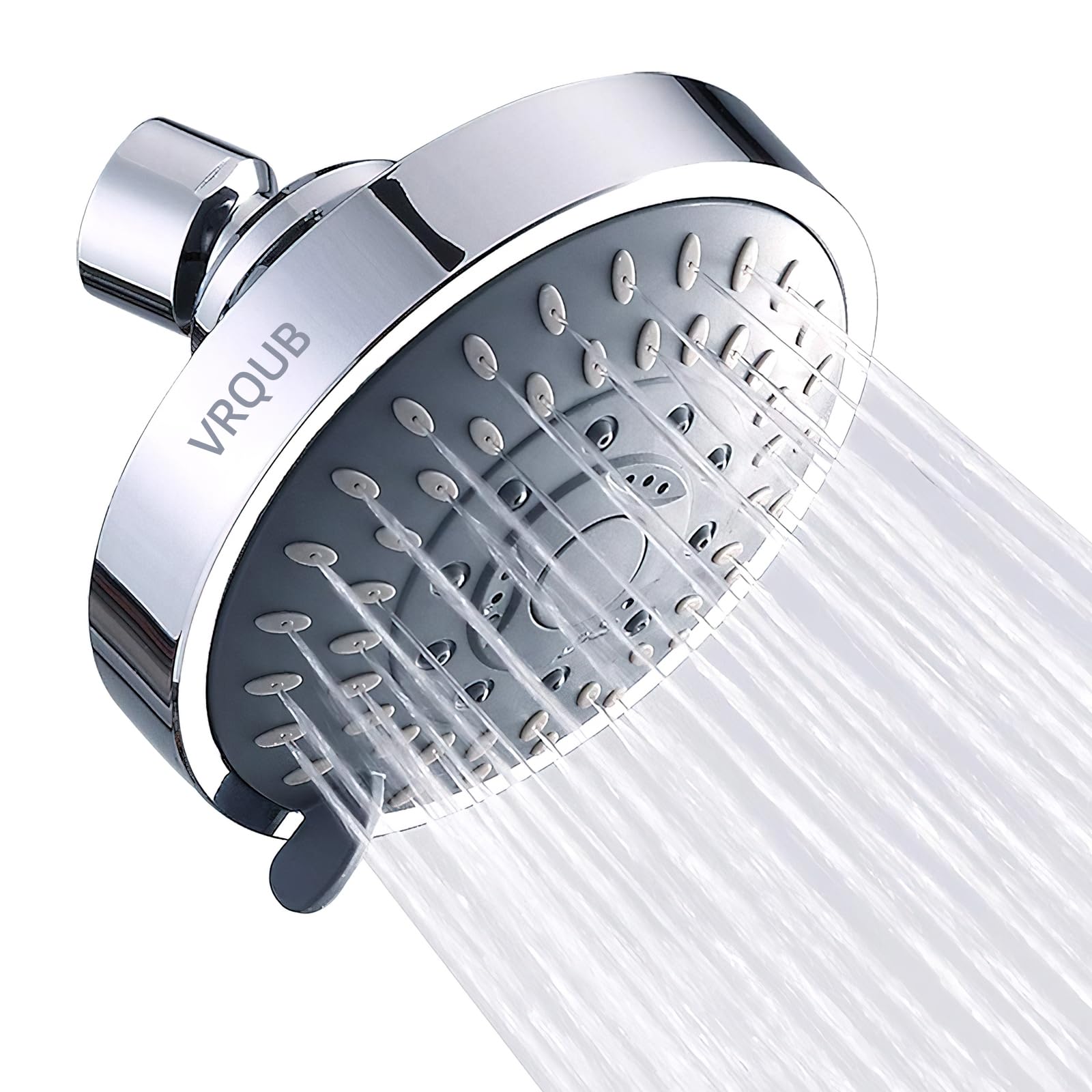 Photo 1 of High Pressure Fixed Showerheads,5-Mode High Flow Fixed Showerheads,4inch Rain Shower Heads with adjustable Metal Swivel Ball Jiont