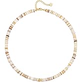 CANEVINKA Bohemian Beaded Choker Necklace 18K Gold Plated Bead Pendant Necklace Vintage Handmade Jewelry for Women