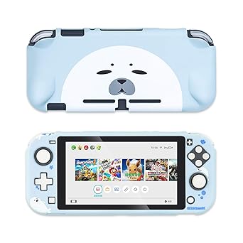 Amazon Com Geekshare Blue Seals Protective Case Compatible With Nintendo Switch Lite Anti Collision Non Slip Shockproof Protective Cover Shell For Switch Lite Blue Seals Video Games