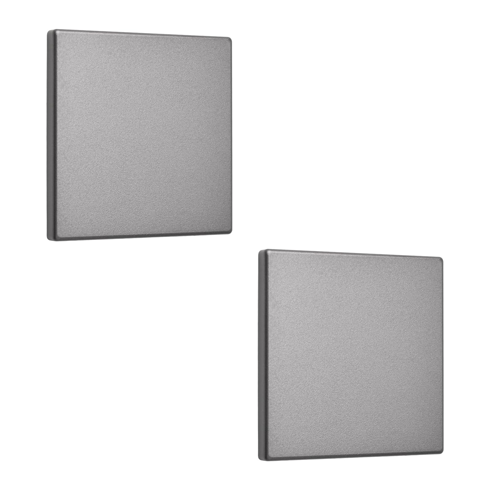 UFURMATE Blank Cover Wall Plate, 2PCS 3.39" x 3.39" Plastic Screwless Blank Wall Plate One Gang Blank Device Outlet Cover Electrical Covers for Unused Outlets or Switches (Grey)