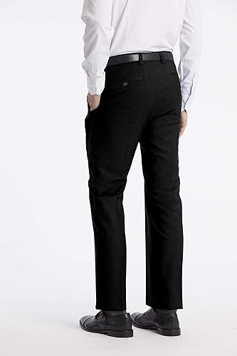 slim fit dress slacks Tapered-Fit Stretch Dress Pants for Tall Men in Charcoal Heather 32 / 38 / Charcoal Heather main image 0