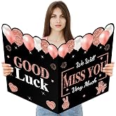 LYNYUN Farewell Guest Book, Farewell Gifts For Coworkers Women, Rose Gold We Will Miss You Signature Board, Happy Retirement Party Decorations, Going Away, Goodbye Cards For Coworker Leaving