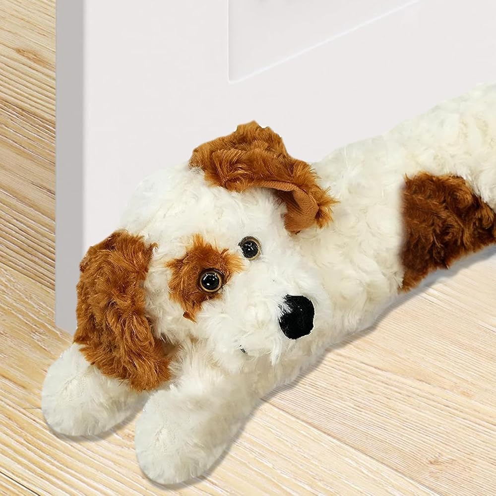 The Magic Toy Shop Cream Dog Door Draft Excluder Cushion
