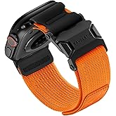 Bandletic Mag Buckle Slim Band Compatible with Apple Watch Ultra Band, Wide Tactical Military Nylon Rugged Soft Bands for iWatch 49mm(Ultra2),46mm(Series 10),45mm(9/8/7),44mm(SE2/SE/6/5/4),42mm(3/2/1)