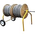 Rack-A-Tiers The E-Z - Wire Spool Rack on Wheels, Wire Spool Holder, Wire Dispenser, Wire Reel Caddy, Wheeled Cable Dispenser, Electrical Wire Spool Rack, Wire Pulling Rack (Big E-Z)