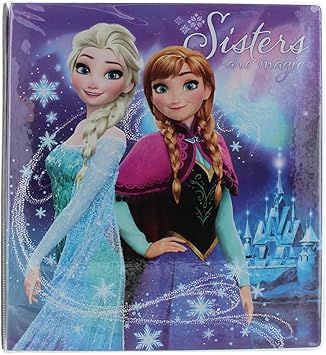 Amazon Com Disney Frozen 1 O Ring Vinyl Binder With Pockets