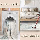 Homcomodar Large Beige Rug 122x170cm Non Slip Low Pile Abstract Floor Carpet view 6
