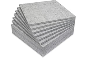 BXI Thickened Sound Absorbing Panels - 12 Pack 12 X 12 X 0.5 Inches Dense Acoustic Panels, Echo Noise Reducing Sound Panels, Tackable Studio Panels for Wall and Ceiling Acoustic Treatment