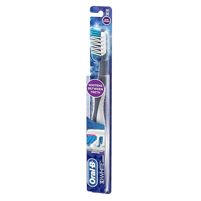 Amazon Com Oral B 3d White Radiant Whitening Toothbrush 40 Medium 1 Count Pack Of 6 Beauty