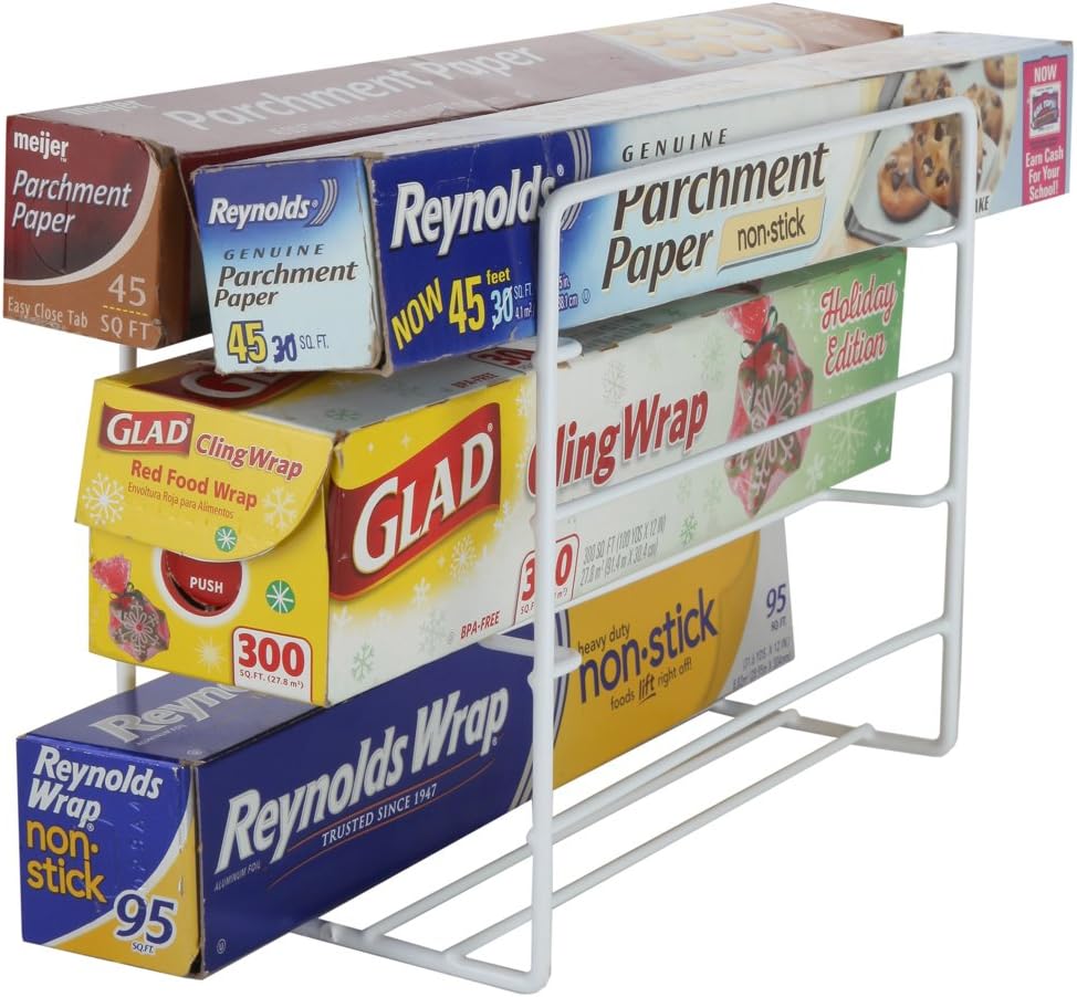 Amazon Com Home X Kitchen Wrap Organizer Rack Steel Wire Rack