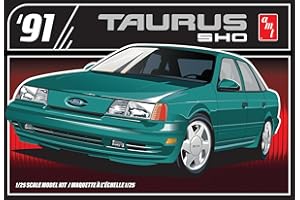 AMT 1991 Ford Taurus SHO Model Kit – 1:25 Scale Plastic Car Model, Skill Level 2, 80 Parts, Detailed Engine, Decals & Chrome 