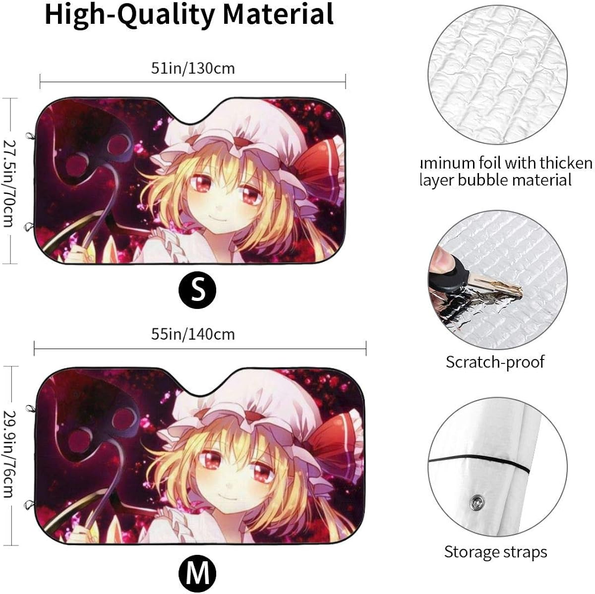 Amazon Co Jp 車用サンシェード アニメ 漫画 人気キャラクター ゲーム 遮光サンシェード 車用フロントシェード 車用品 高温隔離 四季対応 吸盤式 130ｘ70 Cm 140 X 76cm 服 ファッション小物