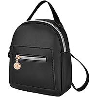 Cute PU Leather Backpack Mini Daypacks Convertible Shoulder Bag Letter Purse Mobile Phone Messenger Bag