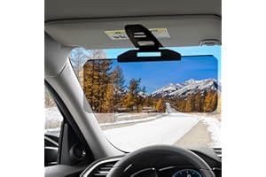Woqucute Sun Visor Extender for Car, Upgraded UV400 Polarized Car Visor Extension Sun Blocker, Anti-Glare Car Sun Visor for Safe Driving