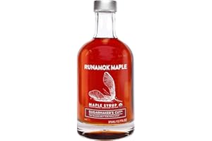 Runamok Maple Syrup Organic Sugarmaker's Cut - Grade A Vermont Maple Syrup, Amber Color, Rich Taste | Pure Organic Maple Syrup & 100% Natural | Classic Breakfast & Pancake Syrup | 12.68 Fl Oz (375mL)