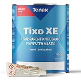 Tenax Tixo XE Transparent Polyester Mastic &ndash; Knife Grade Stone Adhesive for Granite, Marble &amp; Natural Stone &ndash; Clear Professional Glue for Seams, Laminations, Repairs &amp; Stone Fabrication