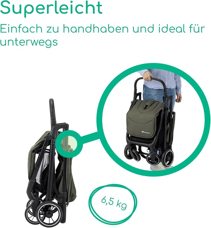 Azur, Kinderwagen Buggy, 0–3 Jahre (15 kg), Mineral Graphite