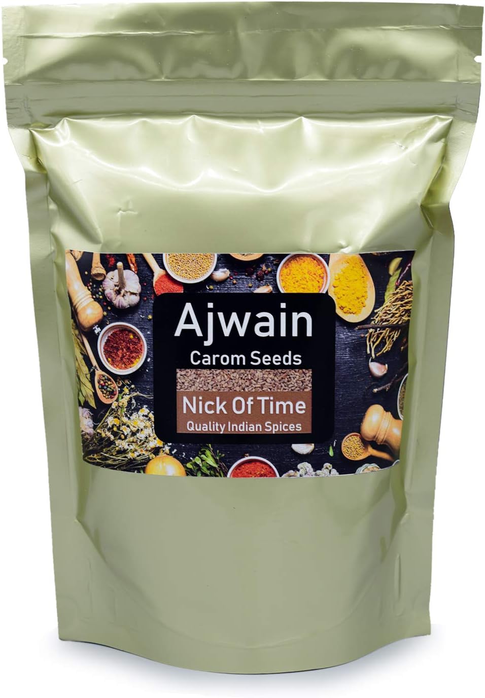 Nick of Time Whole Carom Seeds|Sabut Ajwain| Indian Spice from Andhra Pradesh, India (400g)