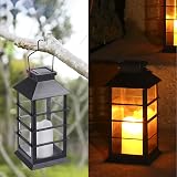 Tomshine Outdoor Solar Lanterns 2 Pack Flickering Candle Lights Patio Garden view 2