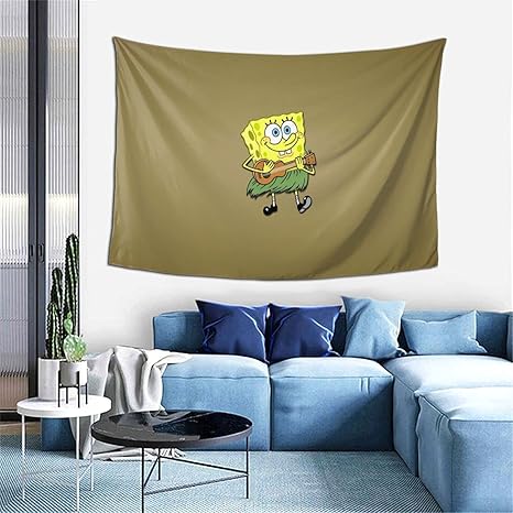 Amazon Co Jp スポンジ ボブ2 おしゃれ 潮流 多機能 大判 壁掛け布 インテリア モダンアート リビングルーム ベッドルーム 背景布 装飾用品 人気 新居祝い 個性ギフト タペストリー ホーム キッチン