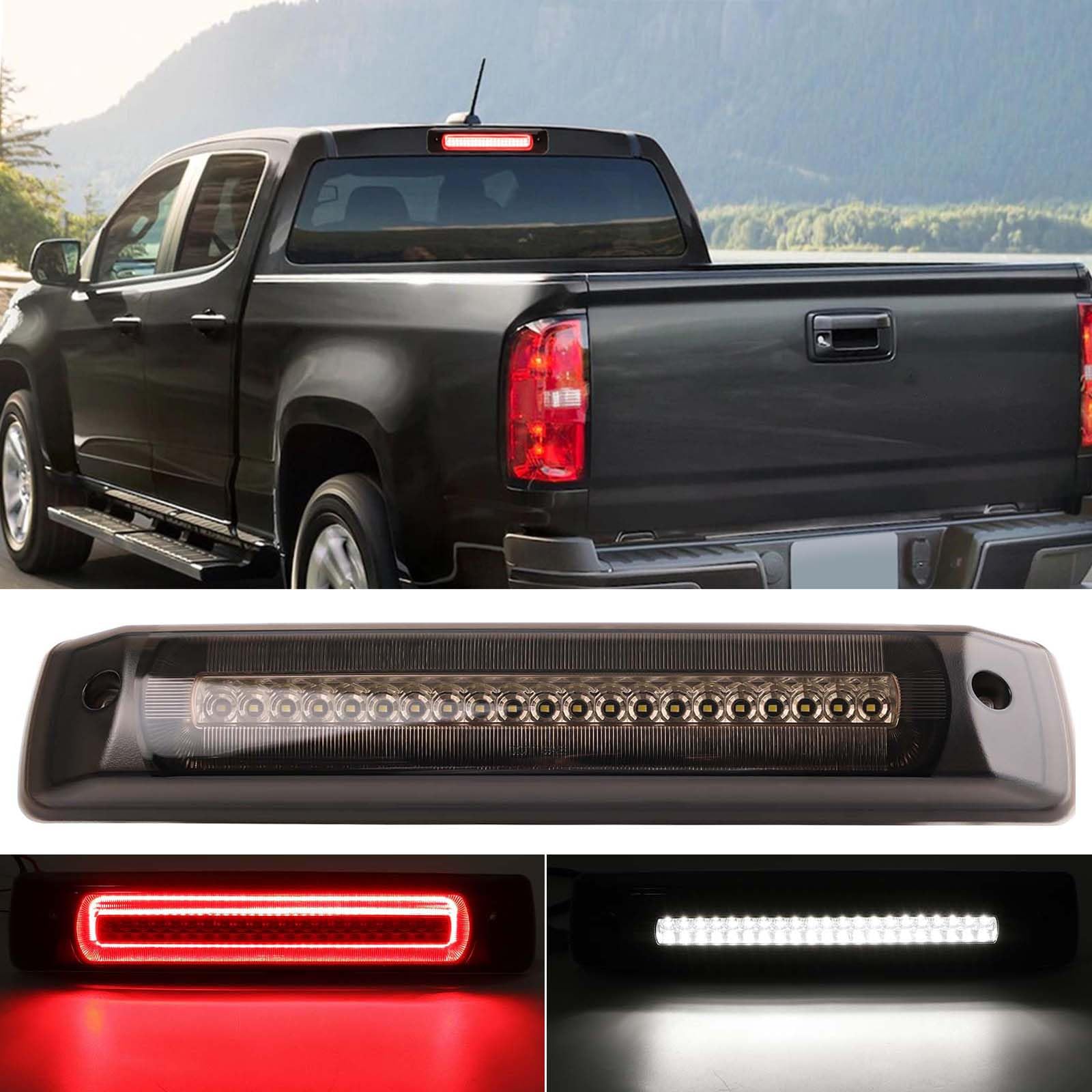 Photo 1 of AUTOXBERT Third 3rd Brake Light for 2015-2022 Chevy Colorado GMC Canyon 2015 2016 2017 2018 2019 2020 2021 2022, Rear Waterproof LED High Mount Stop LED Third Brake Light, Smoked Lens