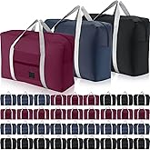 Sweetude 36 Pcs Foldable Travel Duffel Bag Bulk Carry Luggage with Trolley Sleeve, Waterproof Lightweight Weekender Bag for Homeless Donations Sport, Gym, Vacation