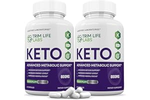 JUSTIFIED LABORATORIES (2 Pack) Trim Life Labs Keto Pills Includes Apple Cider Vinegar Patented goBHB® Exogenous Ketones Advanced Ketogenic Supplement Ketosis Support for Men Women 120 Capsules