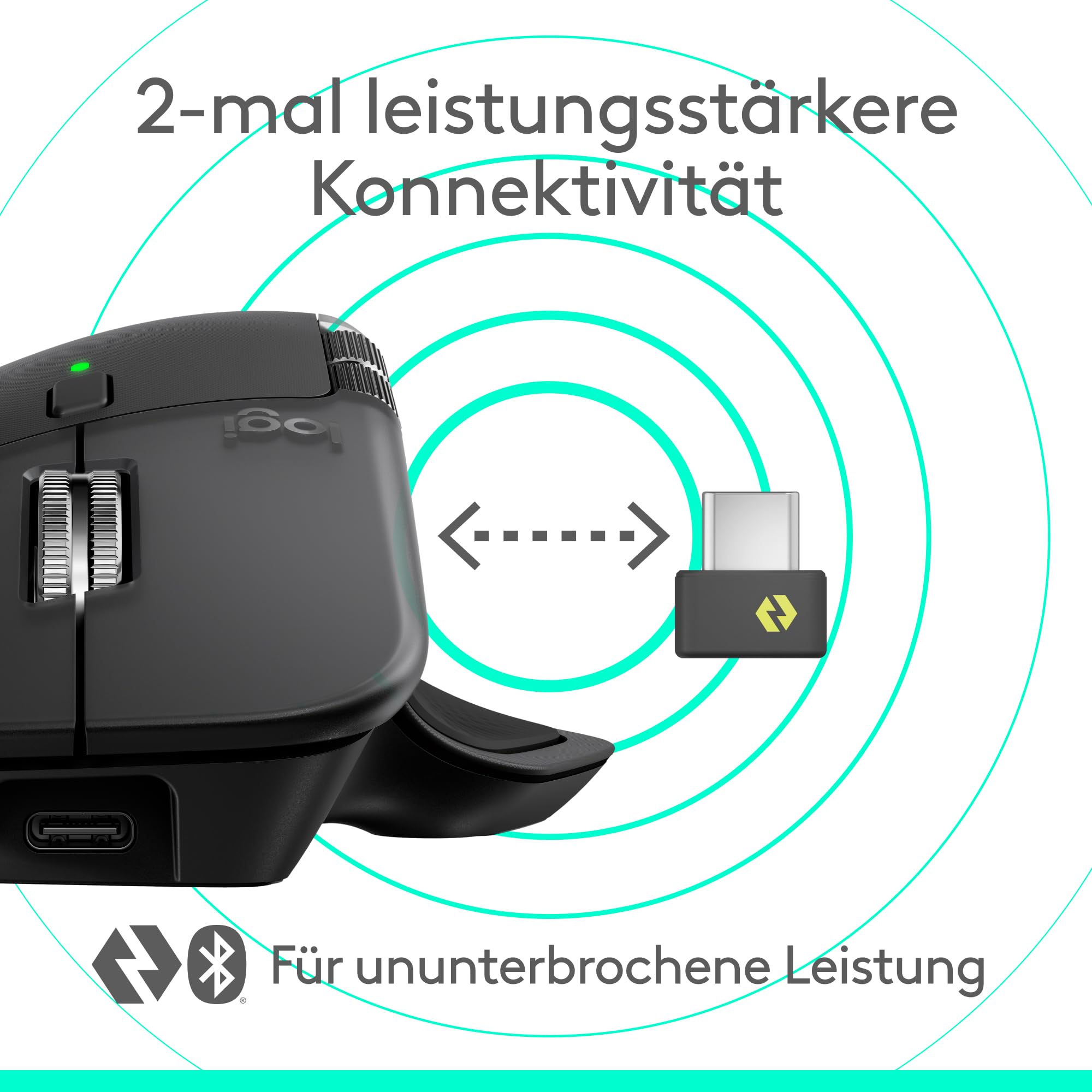 Logitech MX Master 4, ergonomische kabellose Maus mit fortschrittlichem, leistungsstarkem, haptischem Feedback, ultraschnellem Scrollen, Laden über USB-C, Bluetooth, Windows, MacOS – Schwarz 6