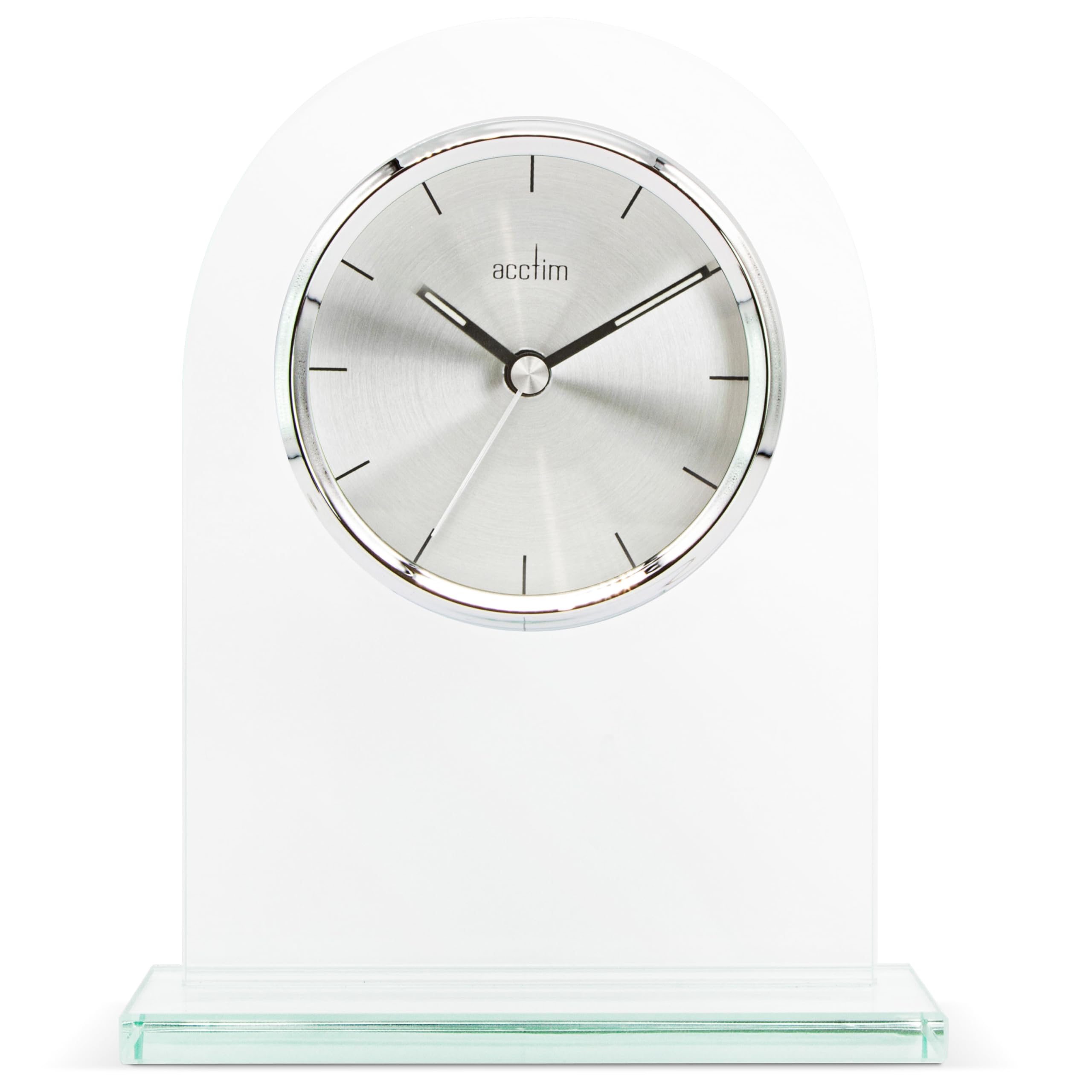 Acctim Ledburn Mantel Clock Quartz Glass Luminous Hands Energy Efficient Movement 37087